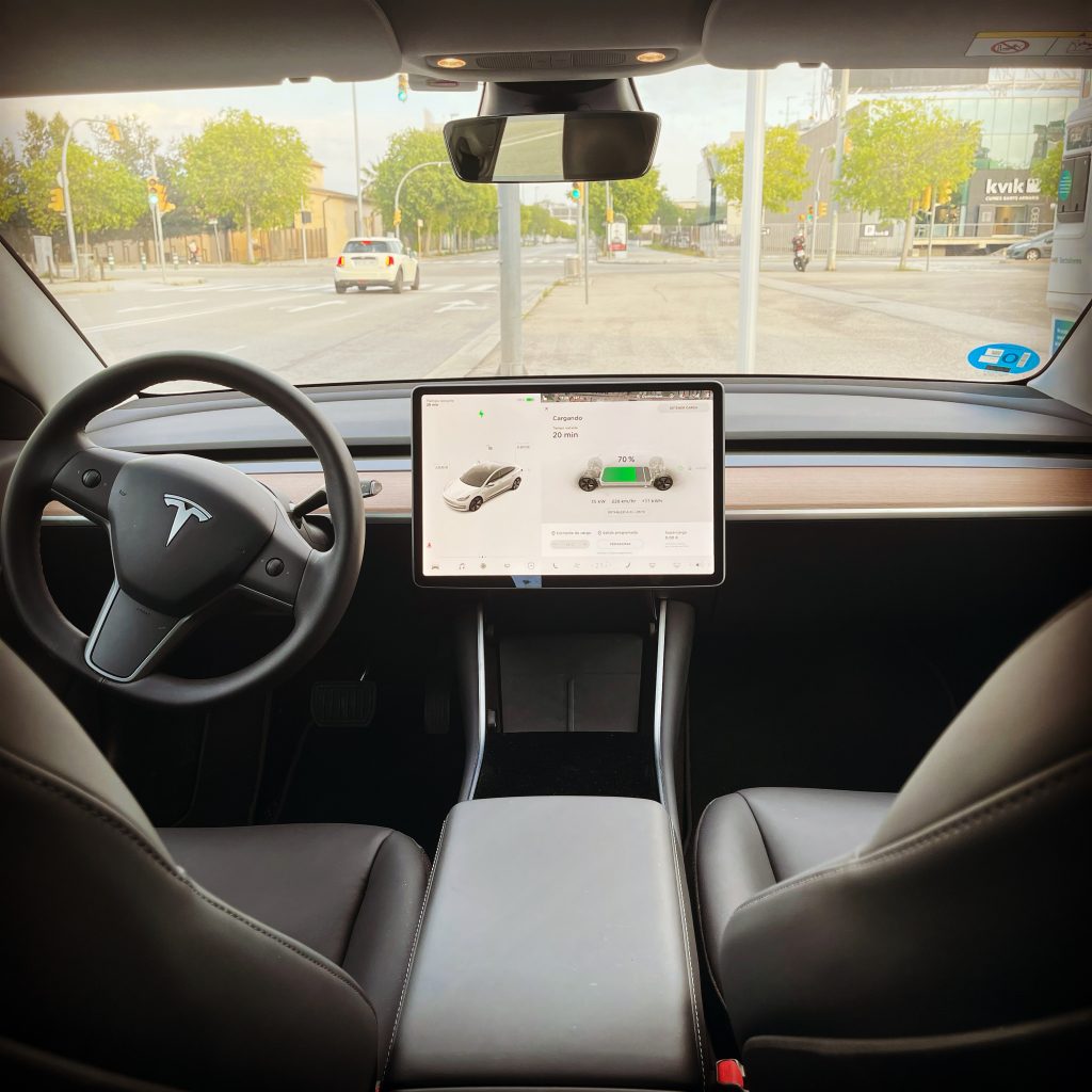 intérieur d'une Tesla Model3