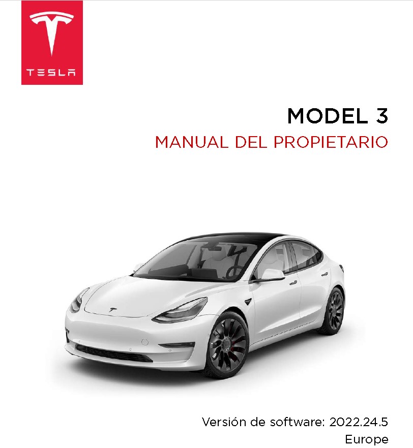 Descarga el manual conductor Tesla Model3 2022 ODF